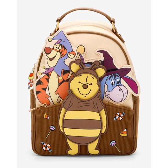 Disney Winnie the Pooh Halloween Magnetic Costumes Backpack & Corduroy WALLET! - Picture 10 of 14